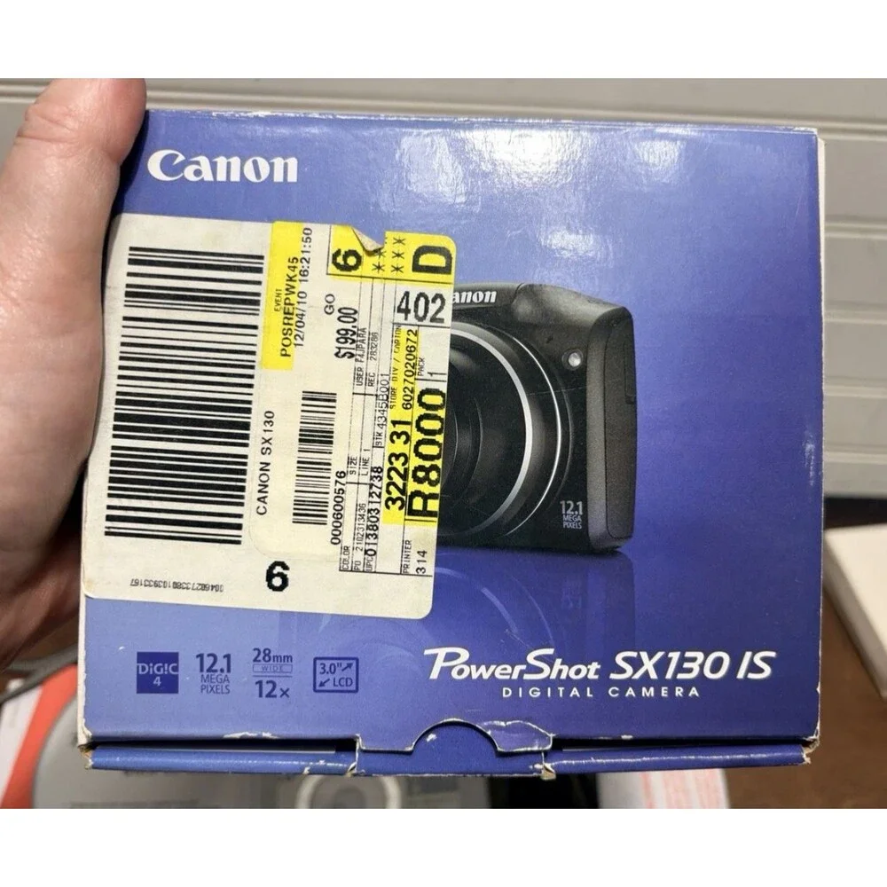 Canon PowerShot SX130 IS 12.1MP Digital Camera in Box SD Card **tested**